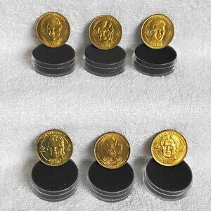 Lot of 6 1998 Olympic Winter Games Double Headed Metal Medallions!!